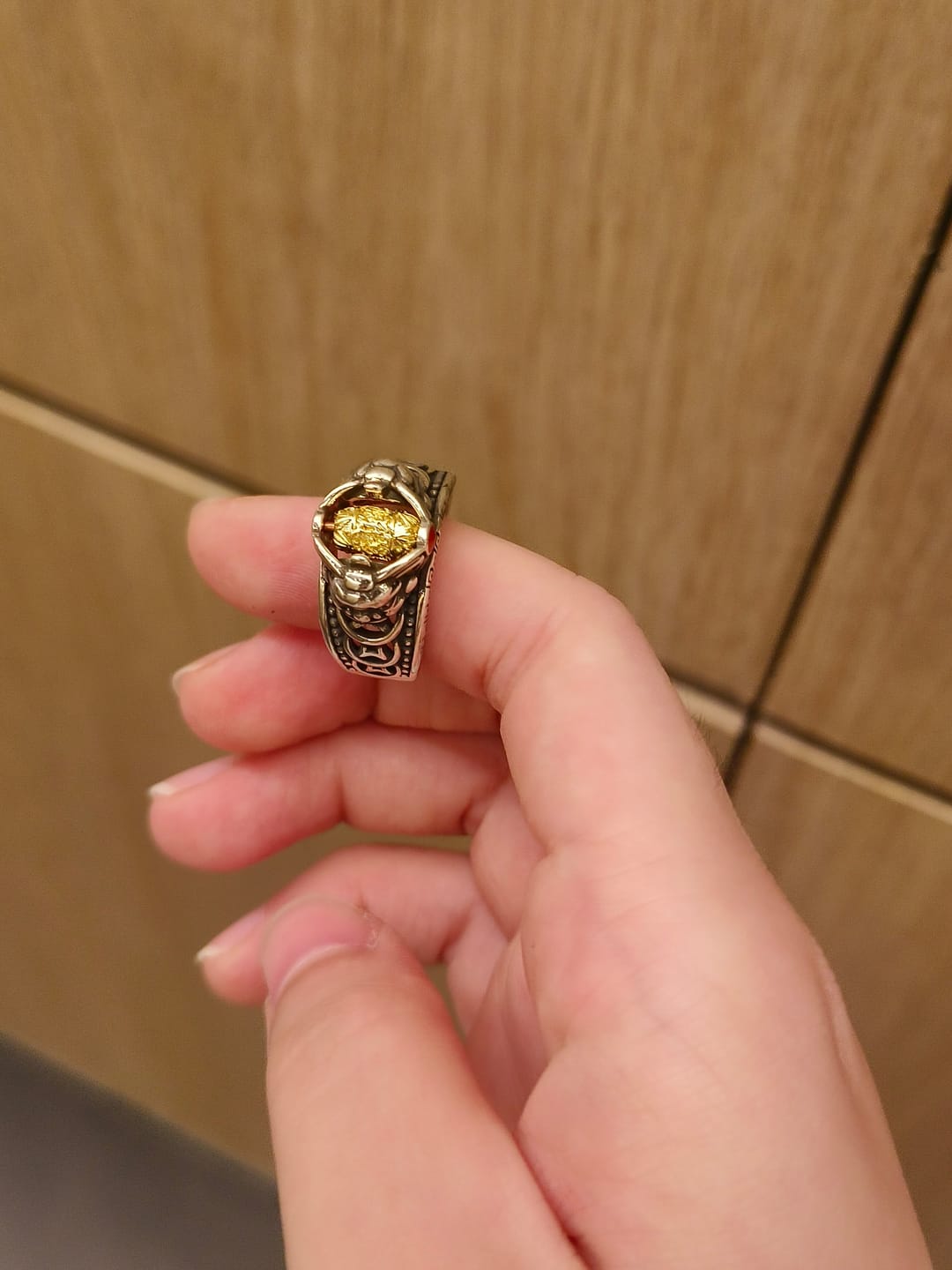 Customer photo review of FuAttract Wealth Protection & Confidence Pixiu Rotating Lucky Ring