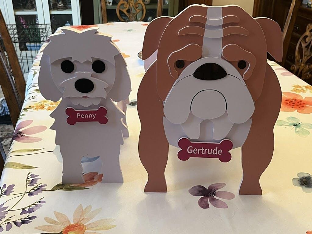 Customer photo review of Dog Planter - English Bulldog
