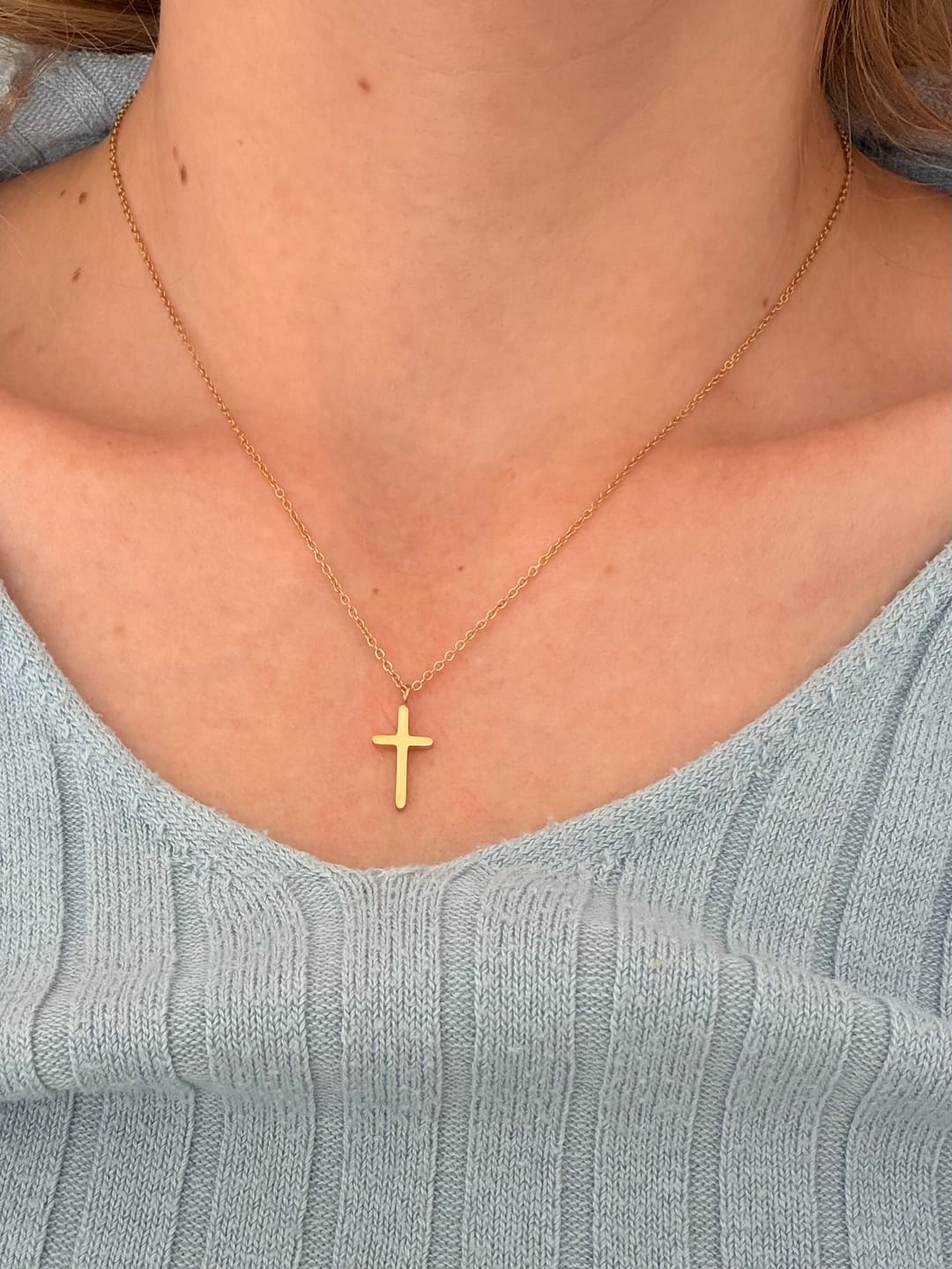 Customer photo review of Cross Necklace