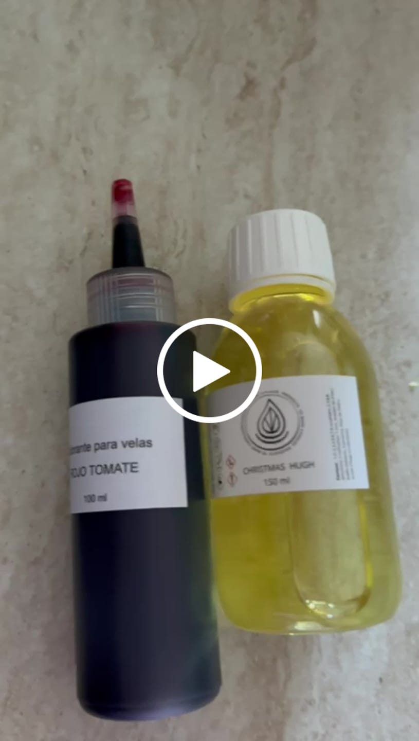 Customer video review of Colorante líquido para velas AMARILLO