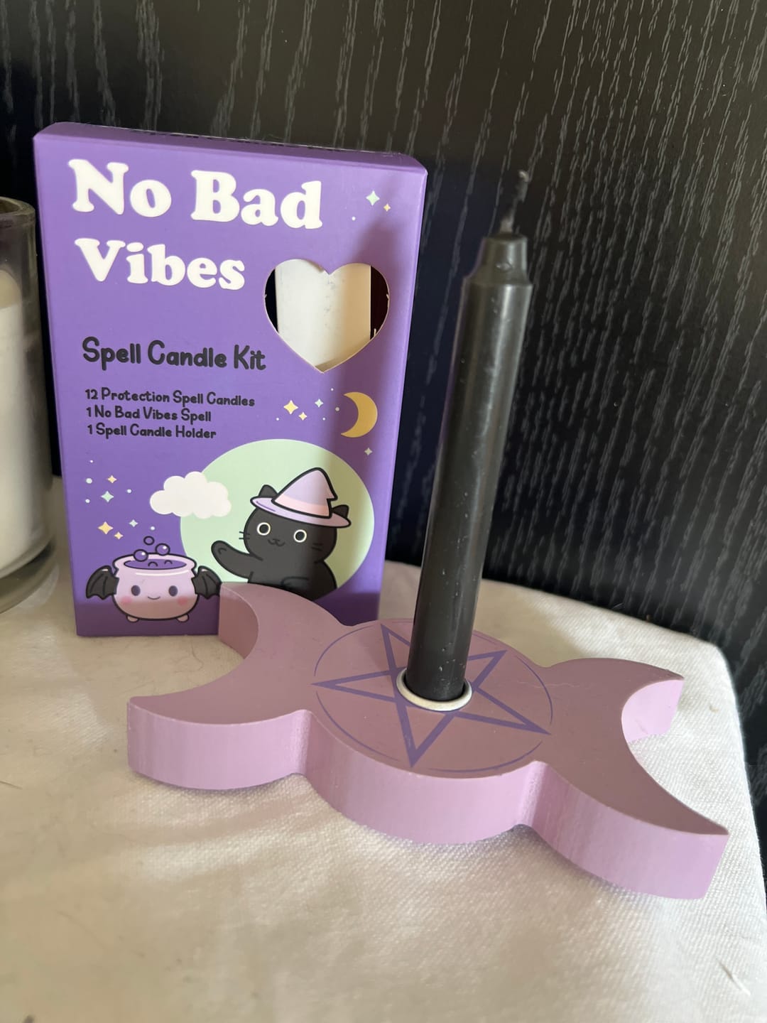 Customer photo review of No Bad Vibes Ritualkerzen-Set mit 12 schwarzen Kerzen