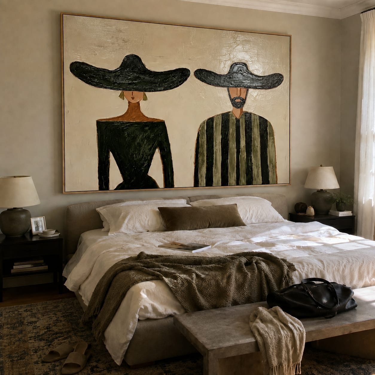 Customer photo review of Midnight Duo-Black Hat Portrait Painting