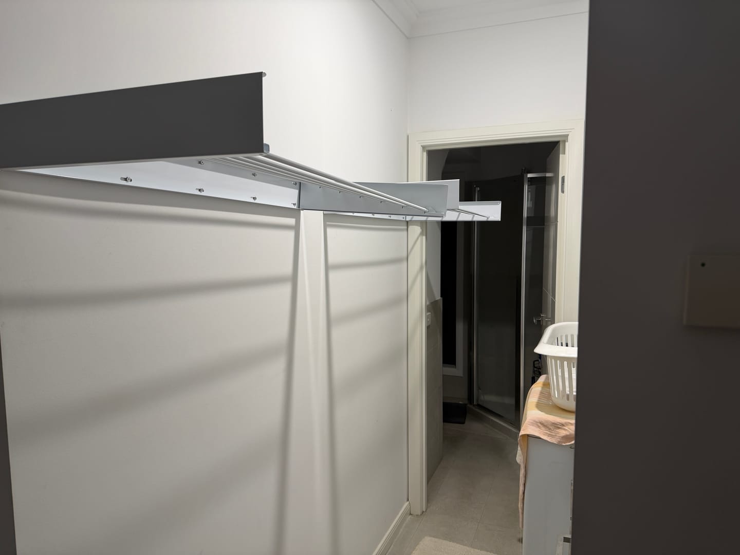 Customer photo review of Wall Mounted Drying Rack - Foldable Indoor and Outdoor Drying Rack