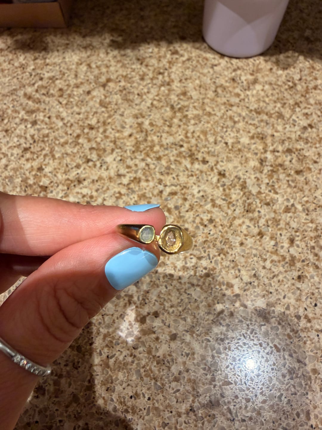 Customer photo review of Vintage Aquamarine Wrap Ring