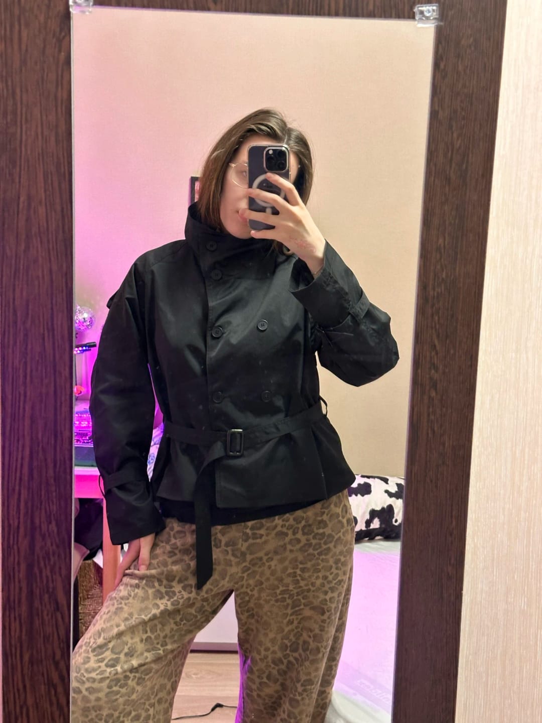 Customer photo review of Teresa British Belted Trench Coat