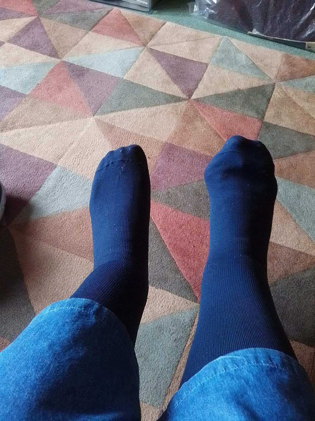 Customer photo review of Bamboo Wide Compression Socks
