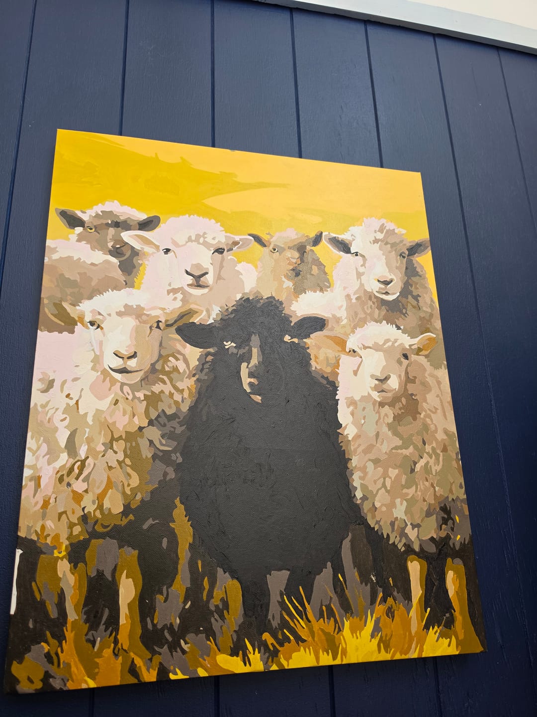 Customer photo review of Black Sheep | Paint by Number