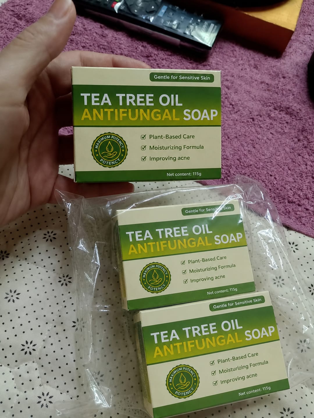 Customer photo review of Jabón de Tea Tree para la Comezón debajo del Busto