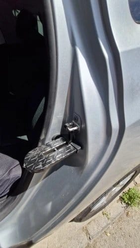 Customer photo review of BOLTHUT™ Folding Car Door Step — Roof Rack Access Foot Pedal