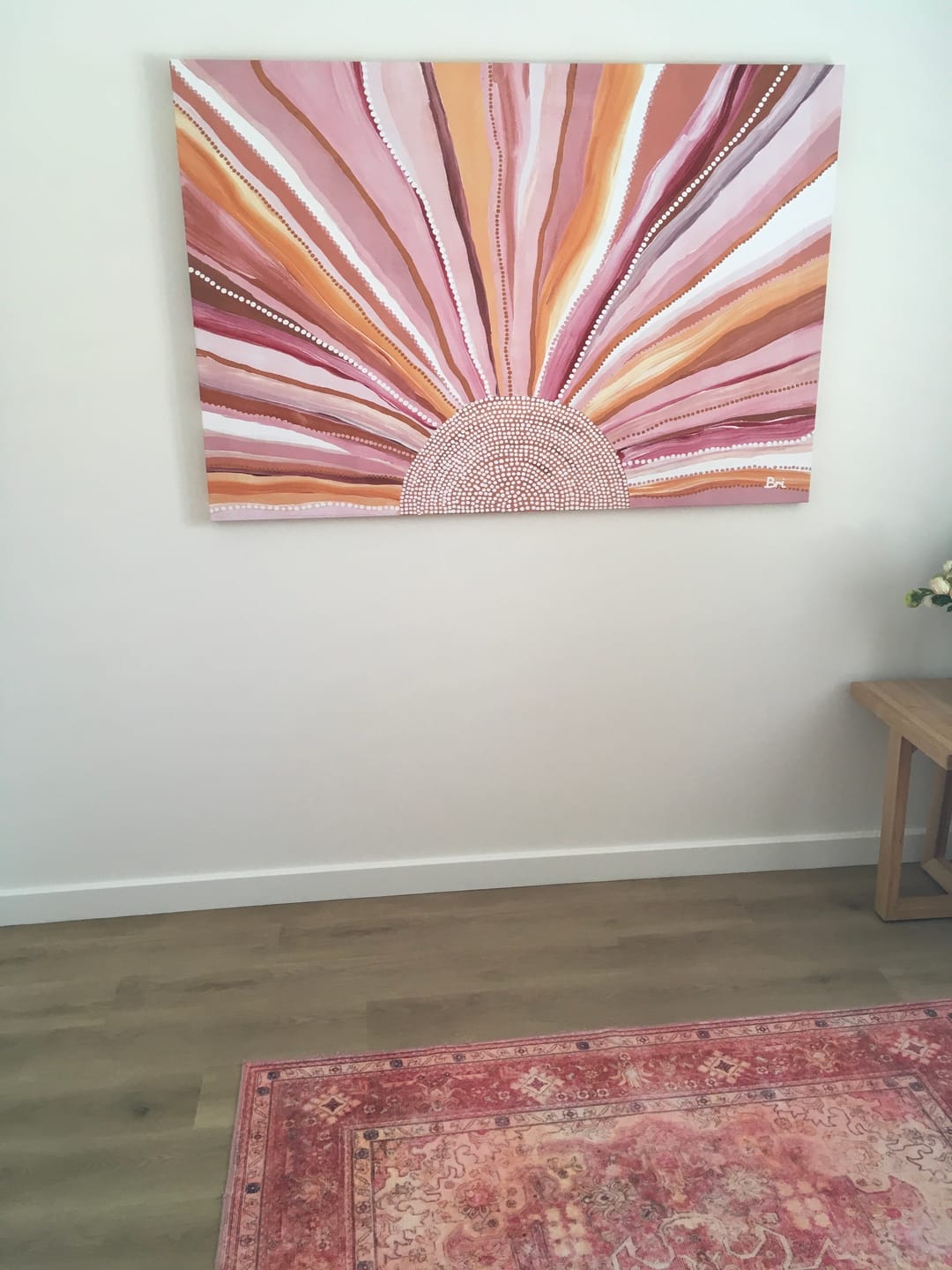 Customer photo review of Rising Sun, Bold Earthy Tones