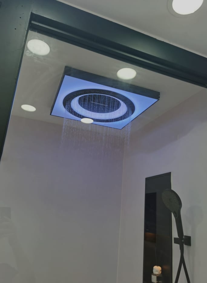 Customer photo review of 6080 Hidden Ceiling Recessed Wall - Mounted Massage Shower Set