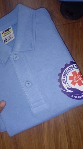 Customer photo review of Customized Polo T-Shirt With Your Company Logo | PrintMine.in
