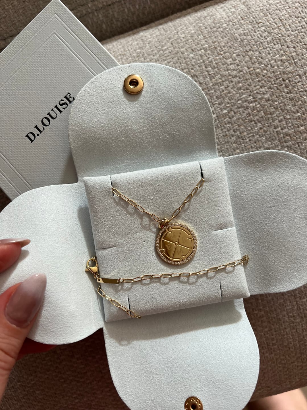 Customer photo review of Engravable Compass With Stones