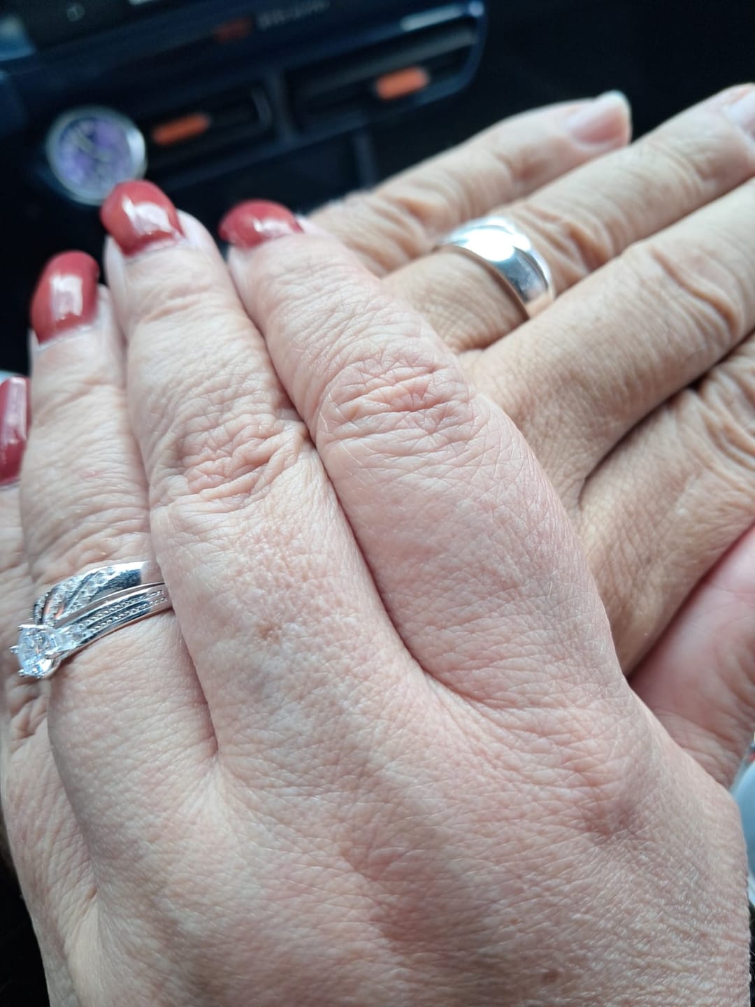 Customer photo review of Anillos Dúo Unión - Plata 925