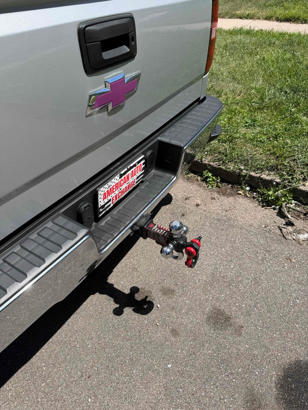 Customer photo review of TYT Tri Ball Mount Trailer Hitch with Tow Hook & Shackle
