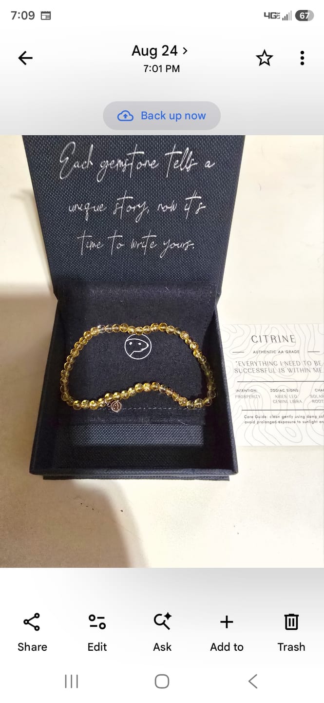 Customer photo review of Citrine Bracelet Mini