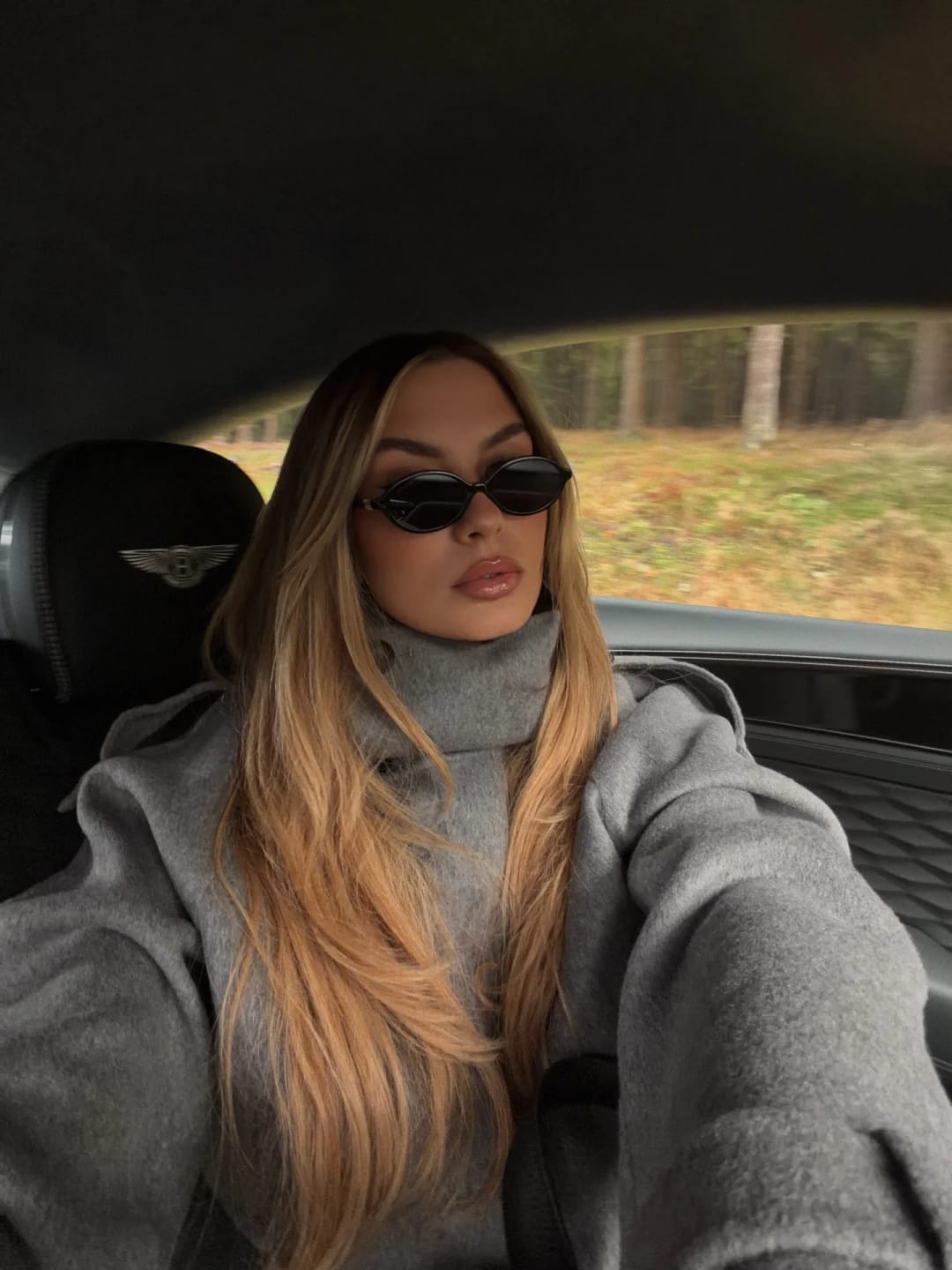 Customer photo review of Ruth Double-Breasted Turtleneck Coat