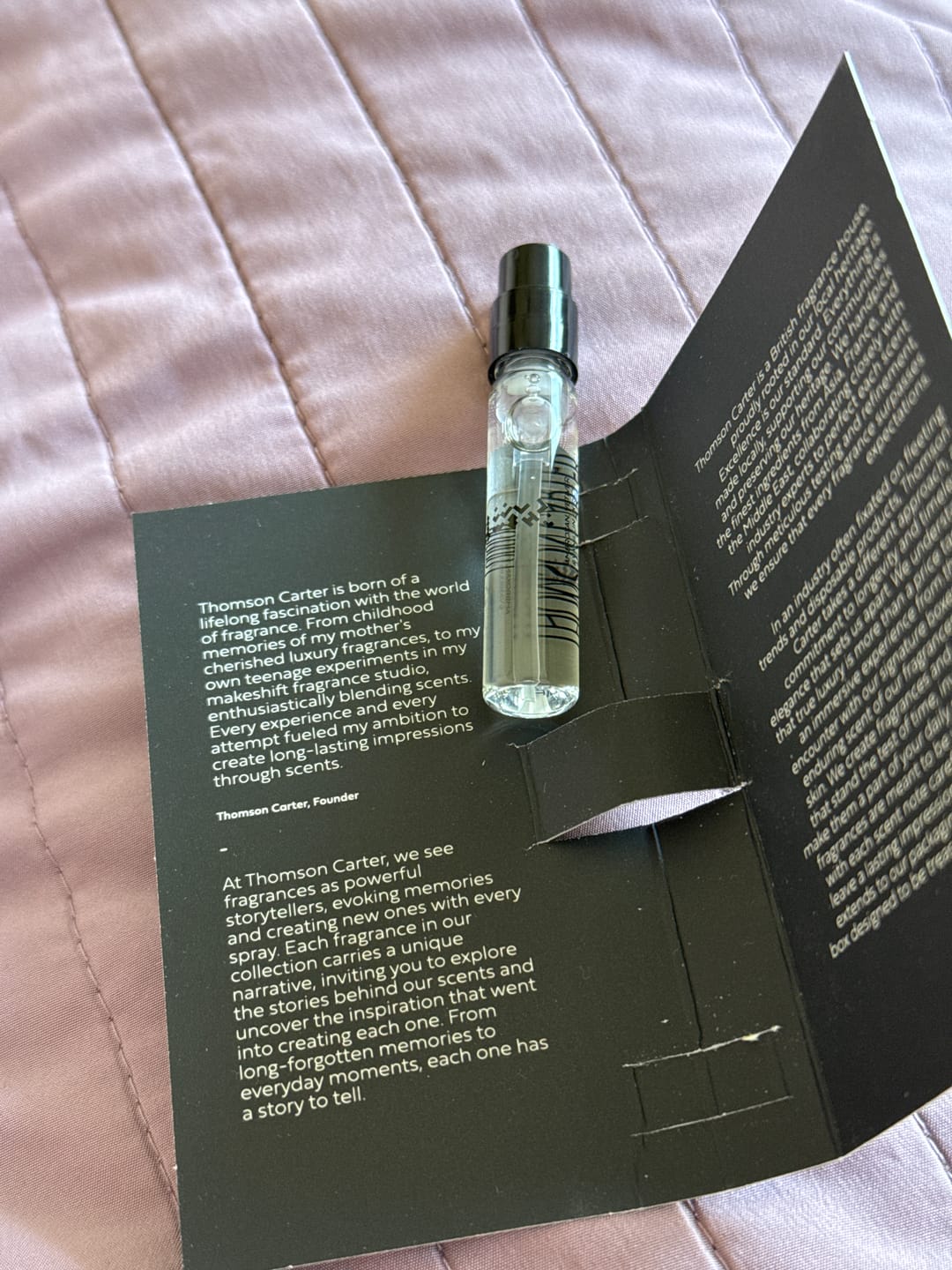 Customer photo review of Mr Carter | Eau de Parfum | 2ml
