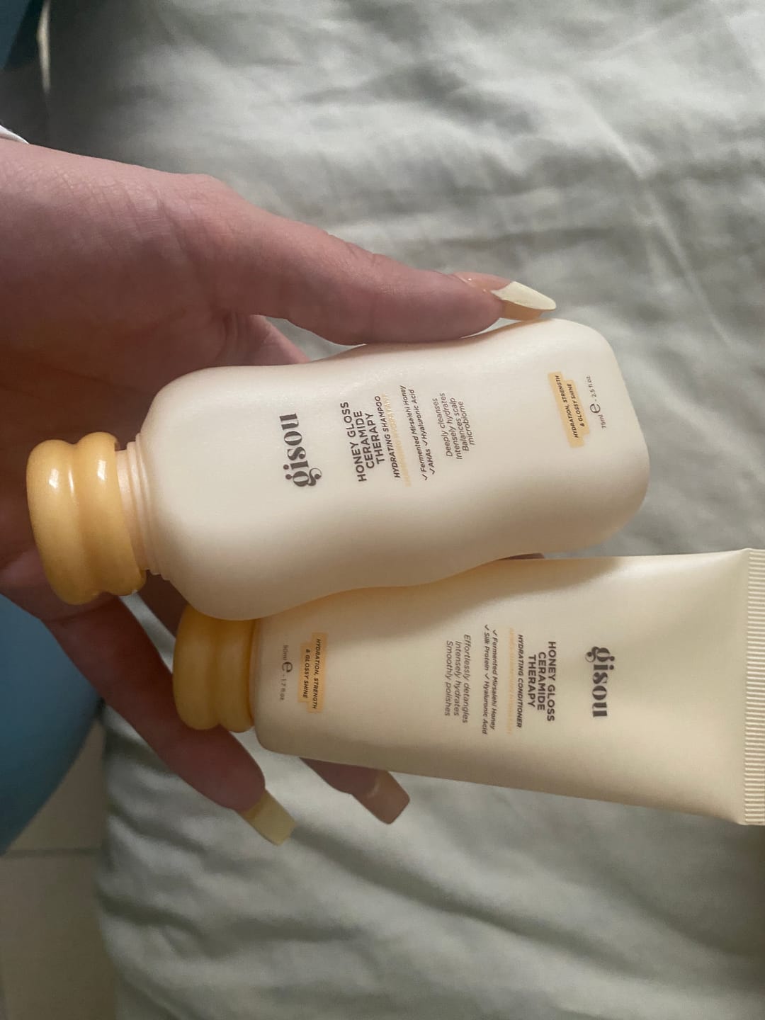 Customer photo review of Honey Gloss Ceramide Therapy Hydrating Conditioner