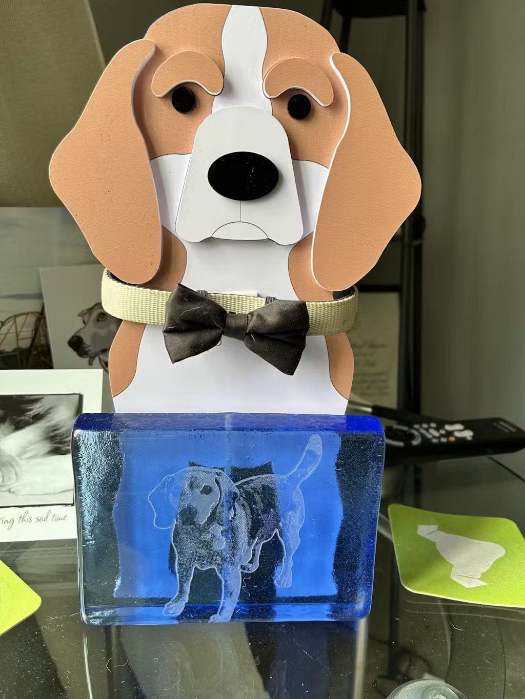 Customer photo review of Dog Planter - Beagle