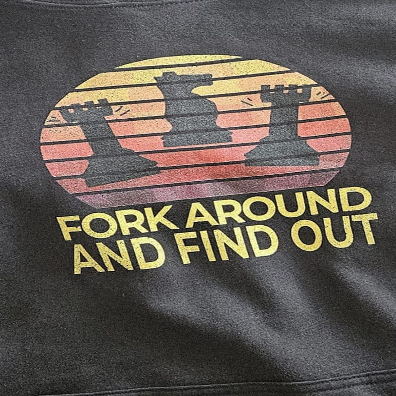 Customer photo review of Fork & Find Out Chess T-Shirt