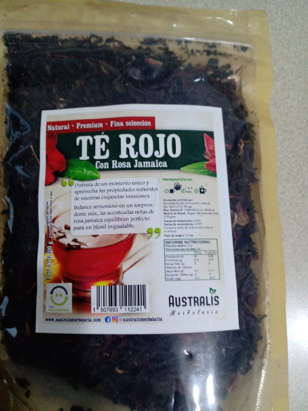 Customer photo review of Té Rojo