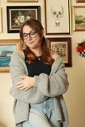 Customer photo review of Oversized Lantern Sleeve Cardigan