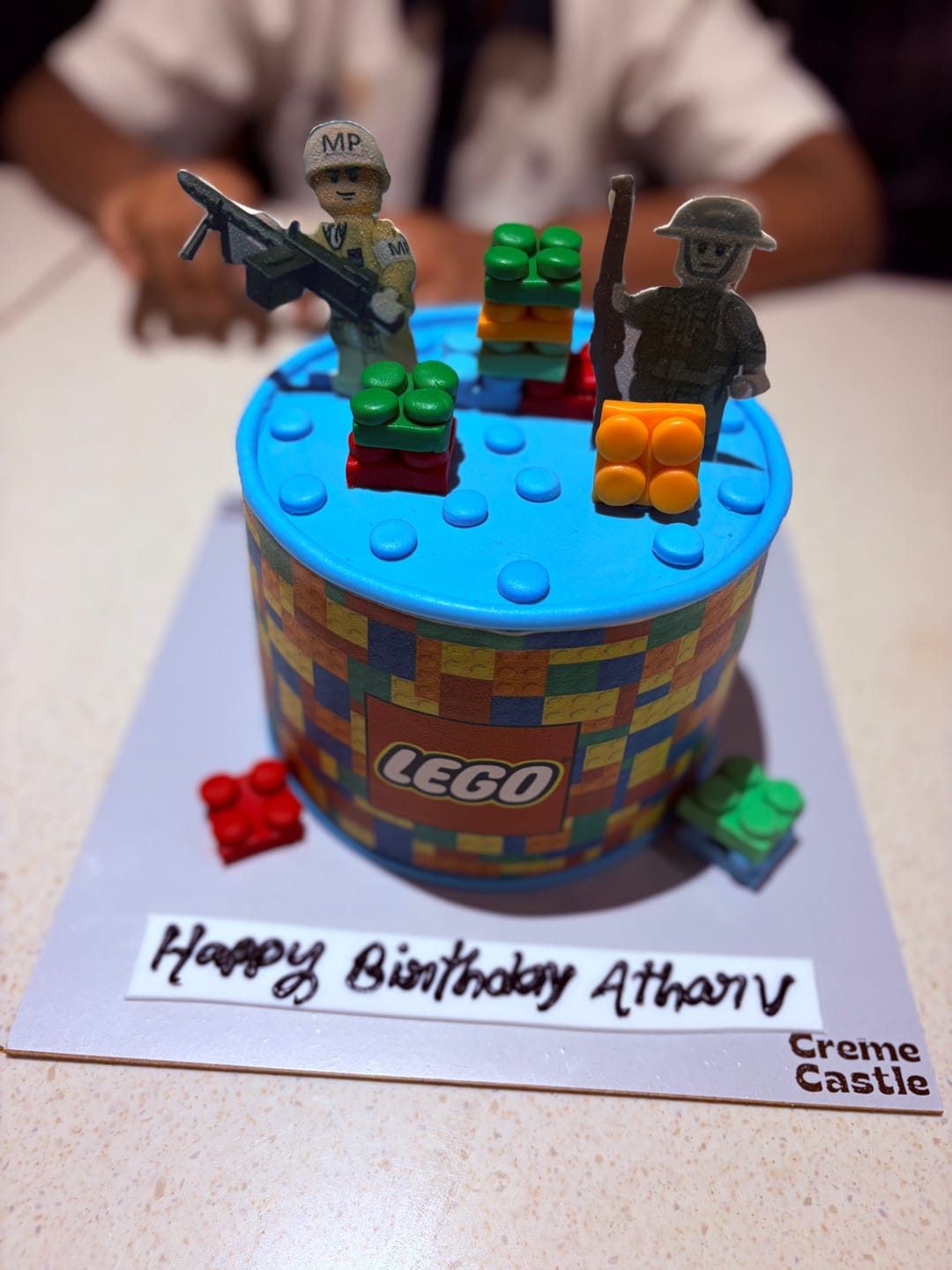 Customer photo review of Lego Blocks Cake