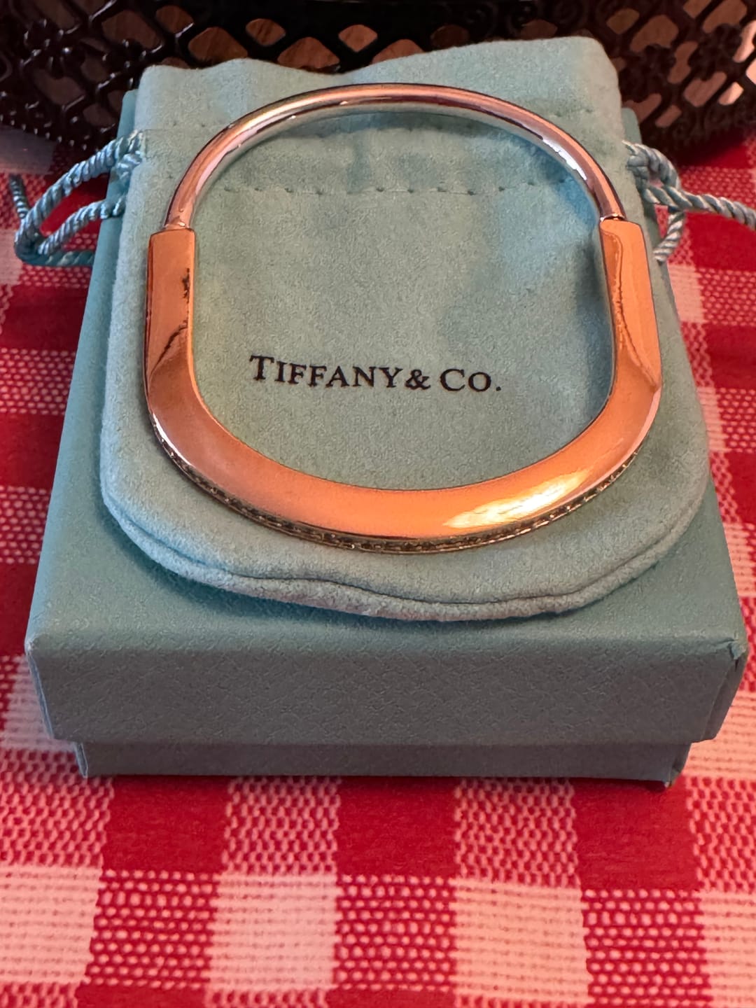 Customer photo review of Lock Narrow Bangle