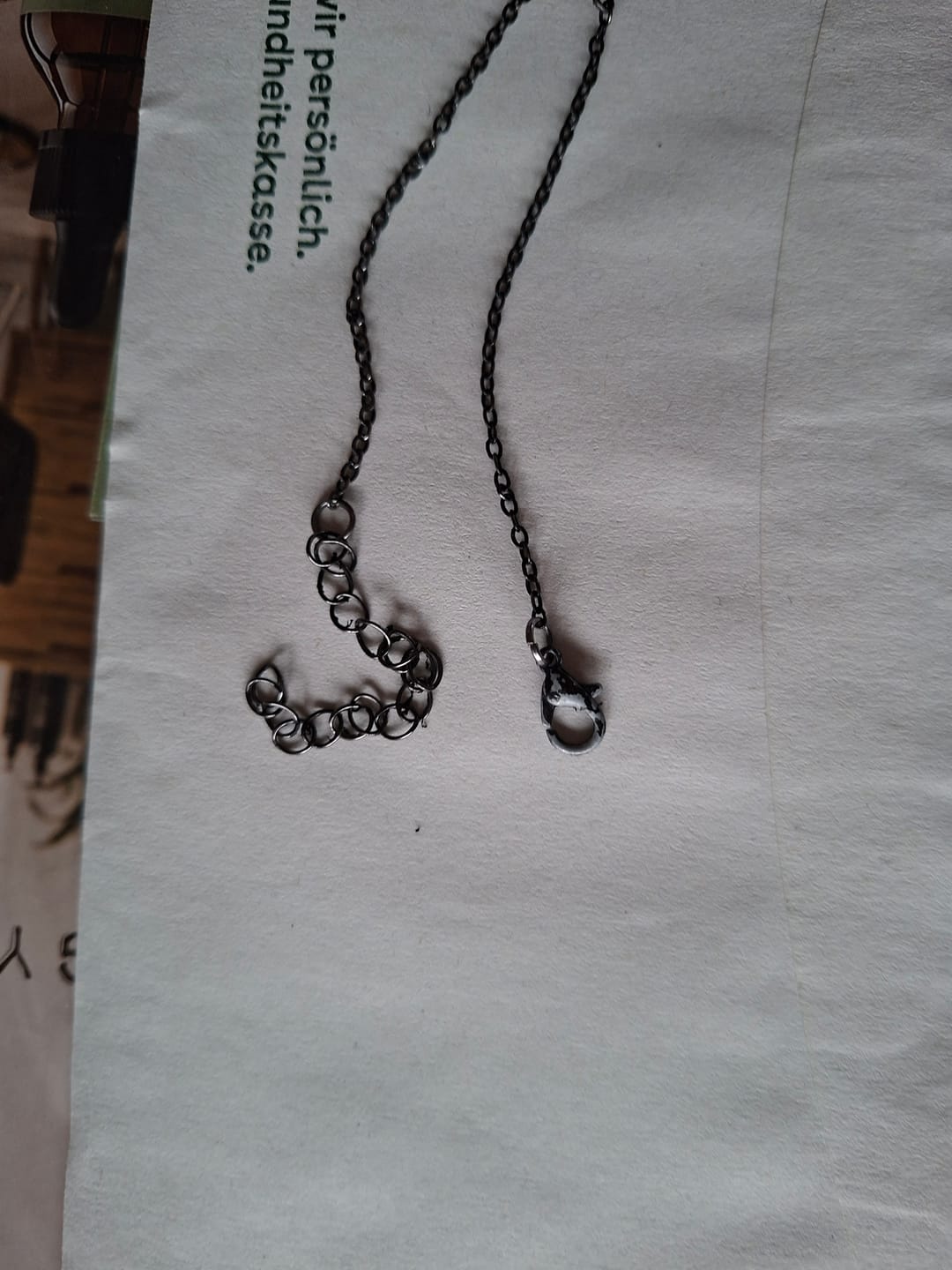 Customer photo review of Obsidian Halskette - Perlenkette mit Anhänger