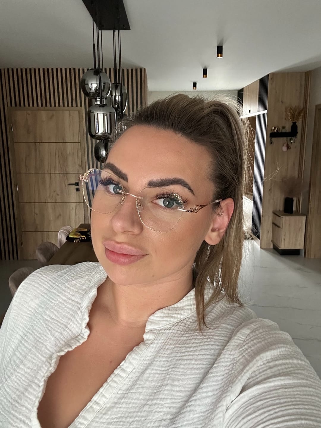 Customer photo review of Aria Eyeglasses