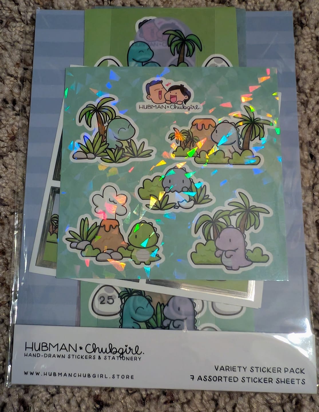 Customer photo review of Happy Dinos Variety Sticker Pack