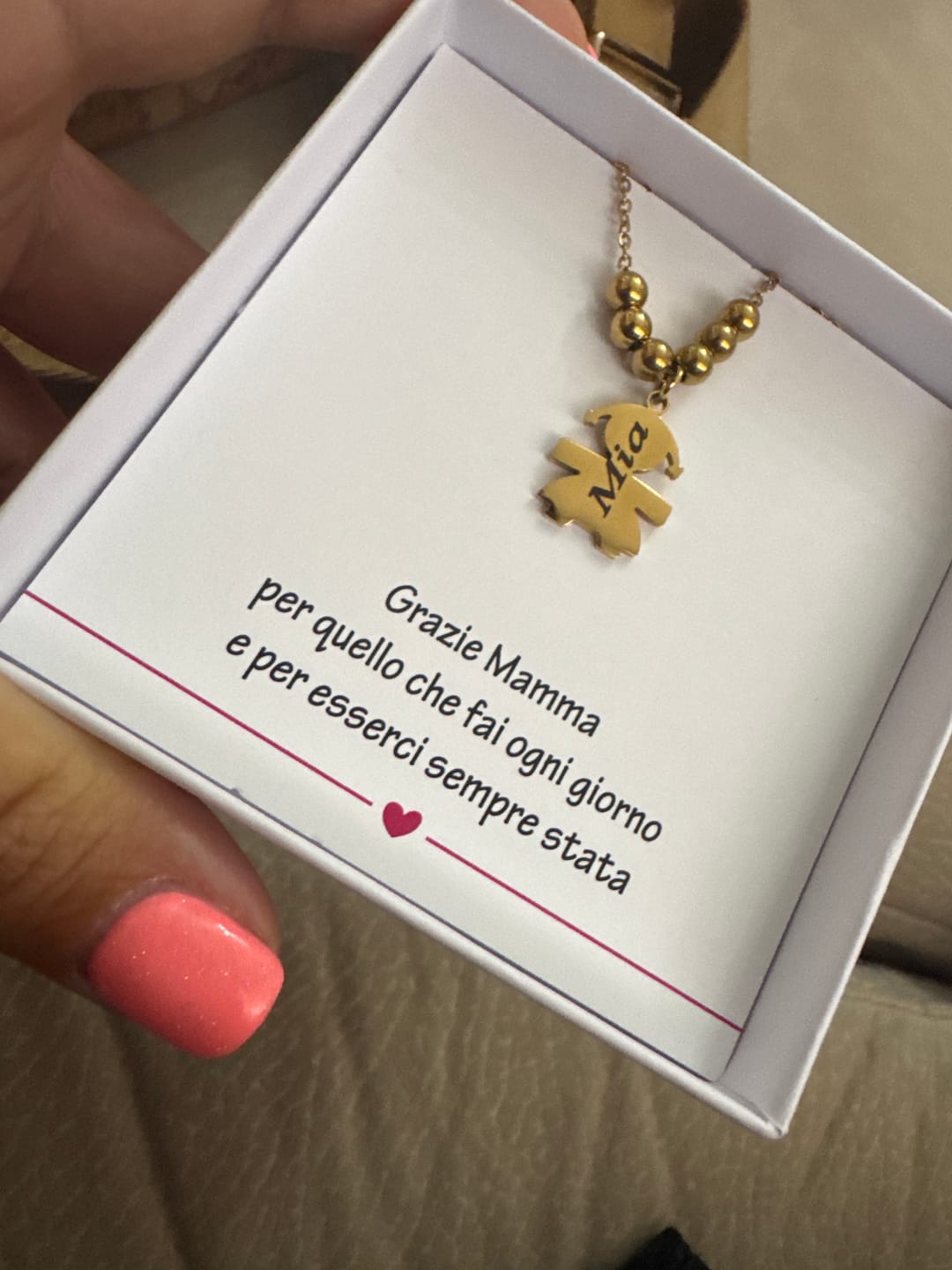 Customer photo review of Collana con bambini - I Miei Tesori