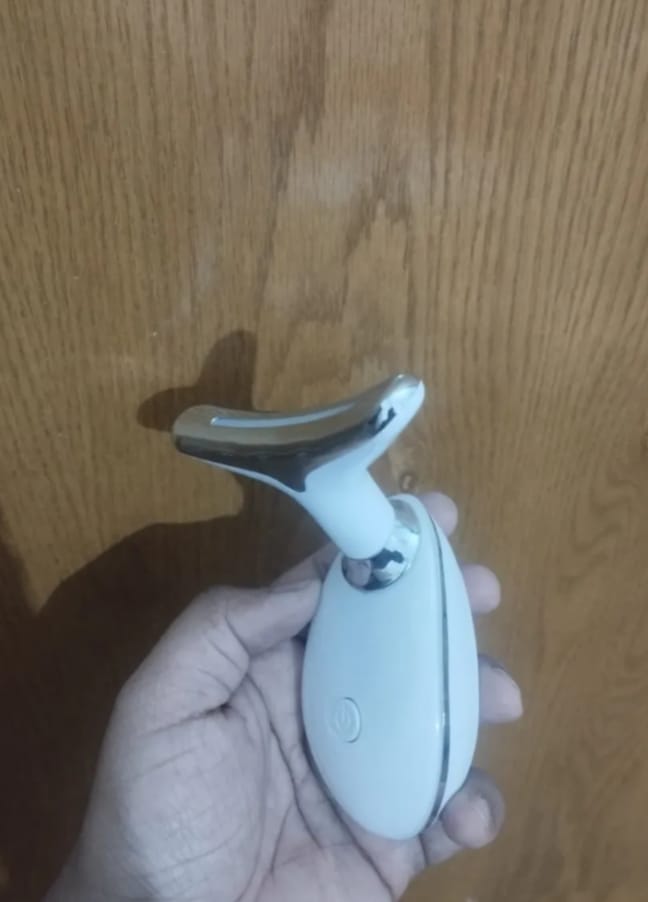 Customer photo review of Face & Neck Lifting Therapy Massager