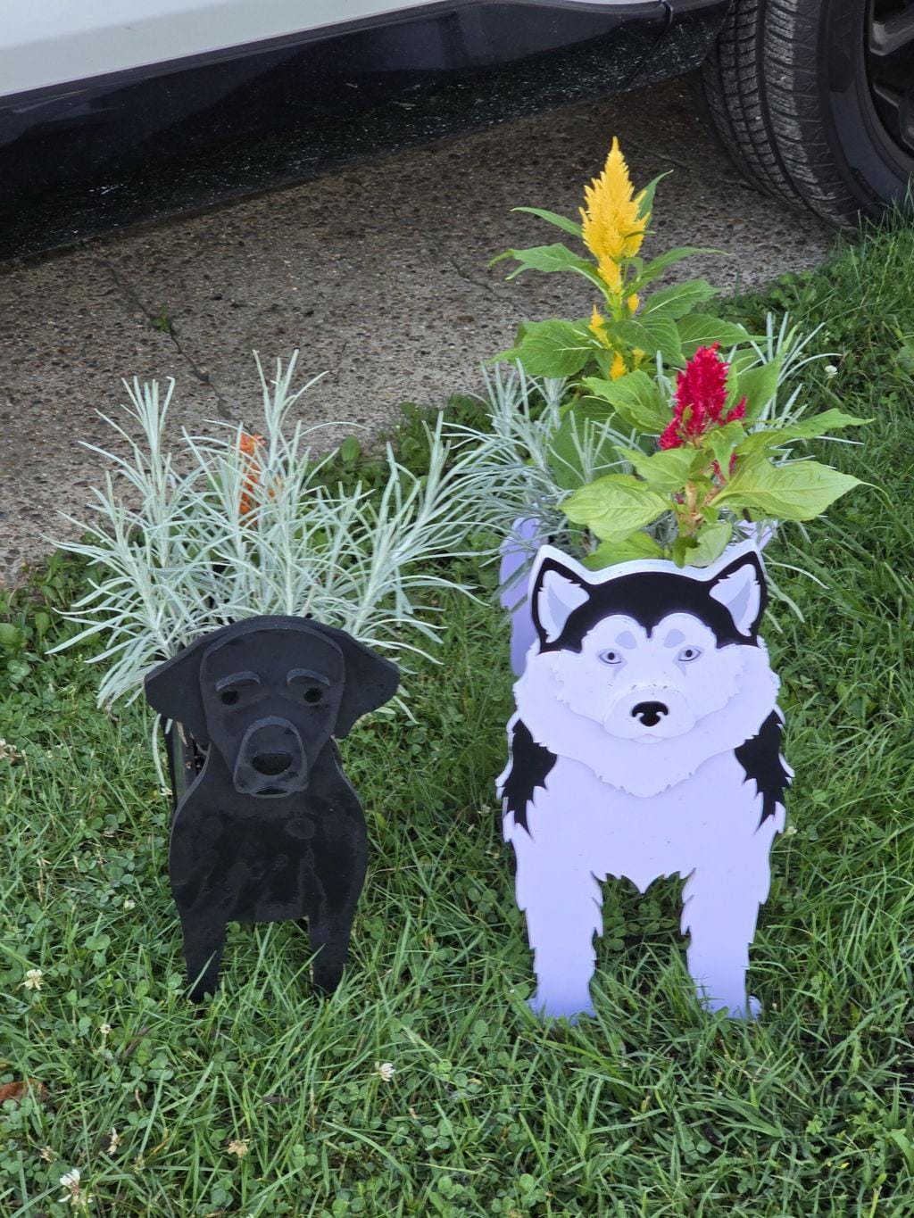 Customer photo review of Dog Planter - Labrador