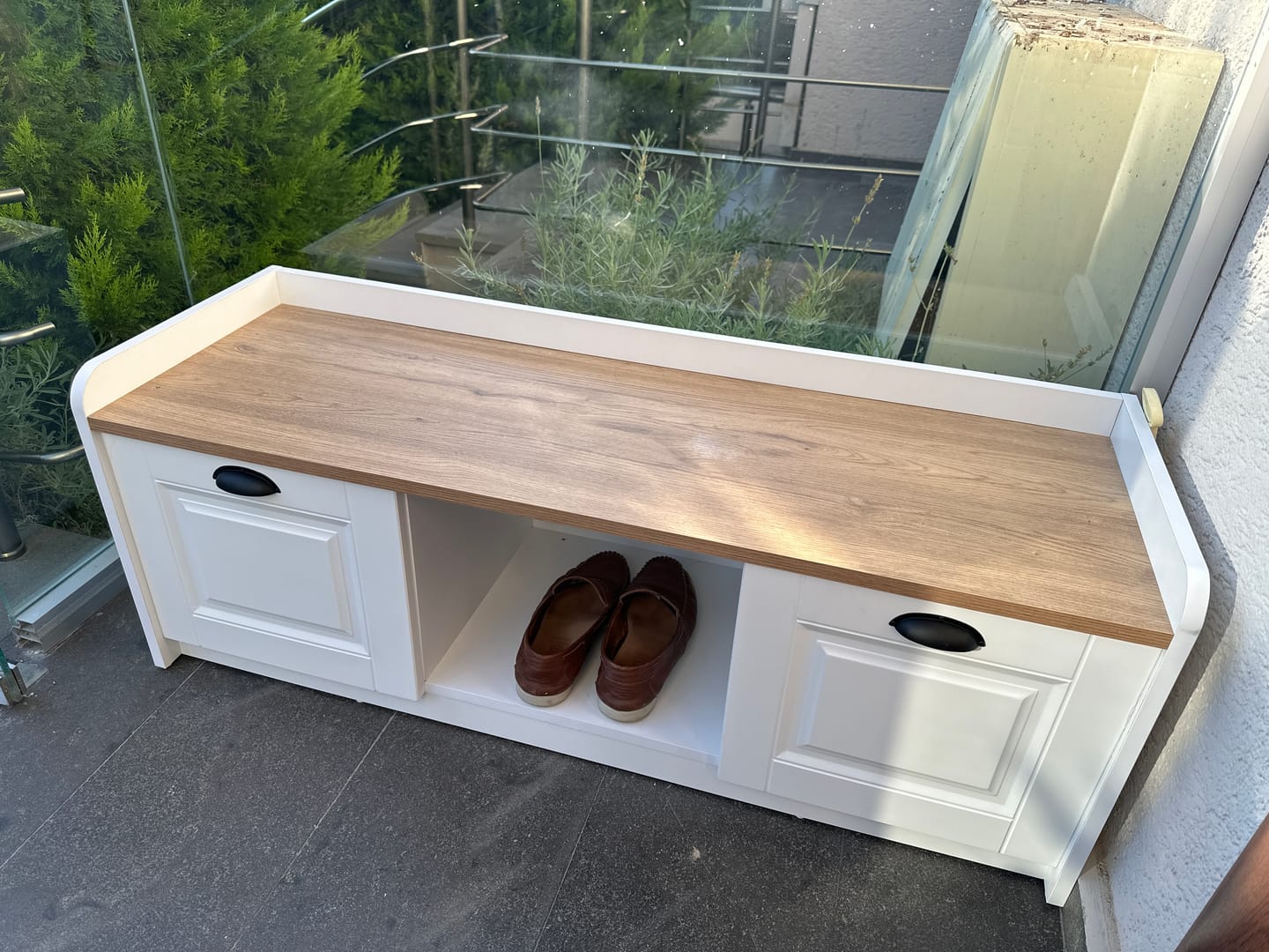 Customer photo review of Rani P2 Modern Ayakkabılık Ayakkabı Dolabı  Renk: Beyaz - S. Ceviz M1