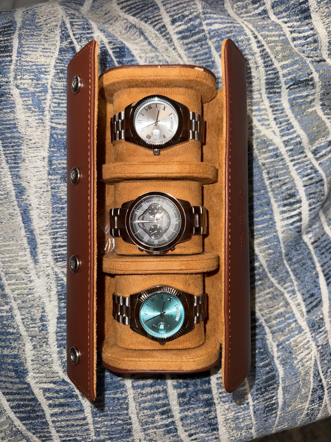 Customer photo review of Premium Leather Watch Roll