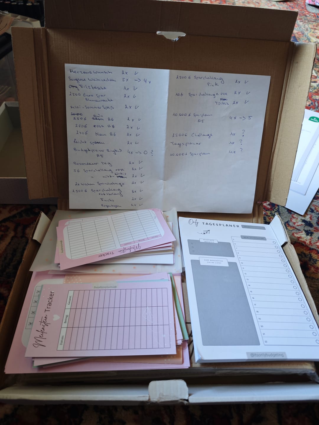 Customer photo review of 2500 Euro Sparchallenge A6