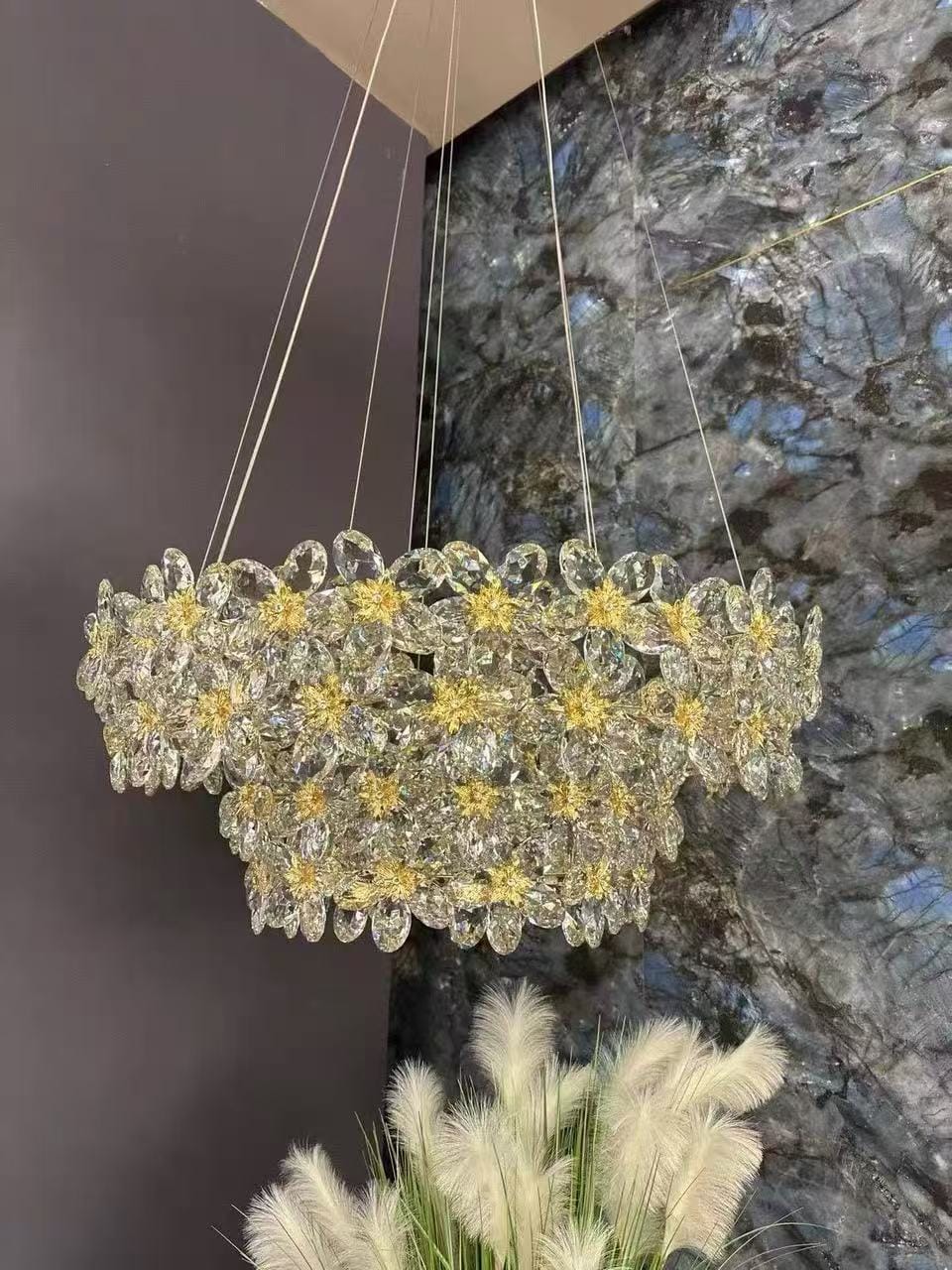 Customer photo review of WOMO Crystal Flower Chandelier-WM3057