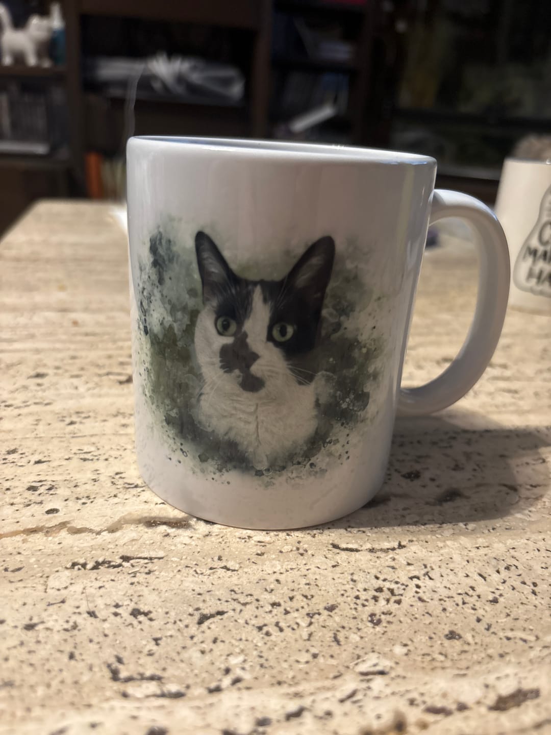 Customer photo review of Personalisierte Portrait Tasse – Aquarell Stil
