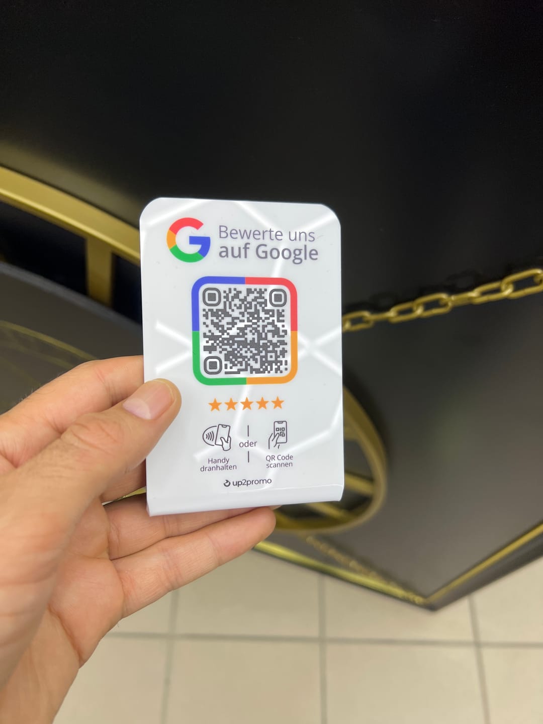 Customer photo review of Google Bewertung Aufsteller mit NFC & QR-Code
