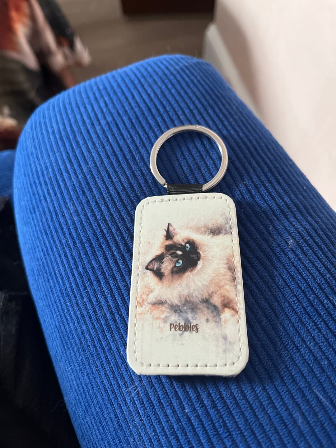 Customer photo review of Watercolor Realistic Portrait - Personalised Keychain