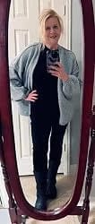 Customer photo review of Oversized Lantern Sleeve Cardigan