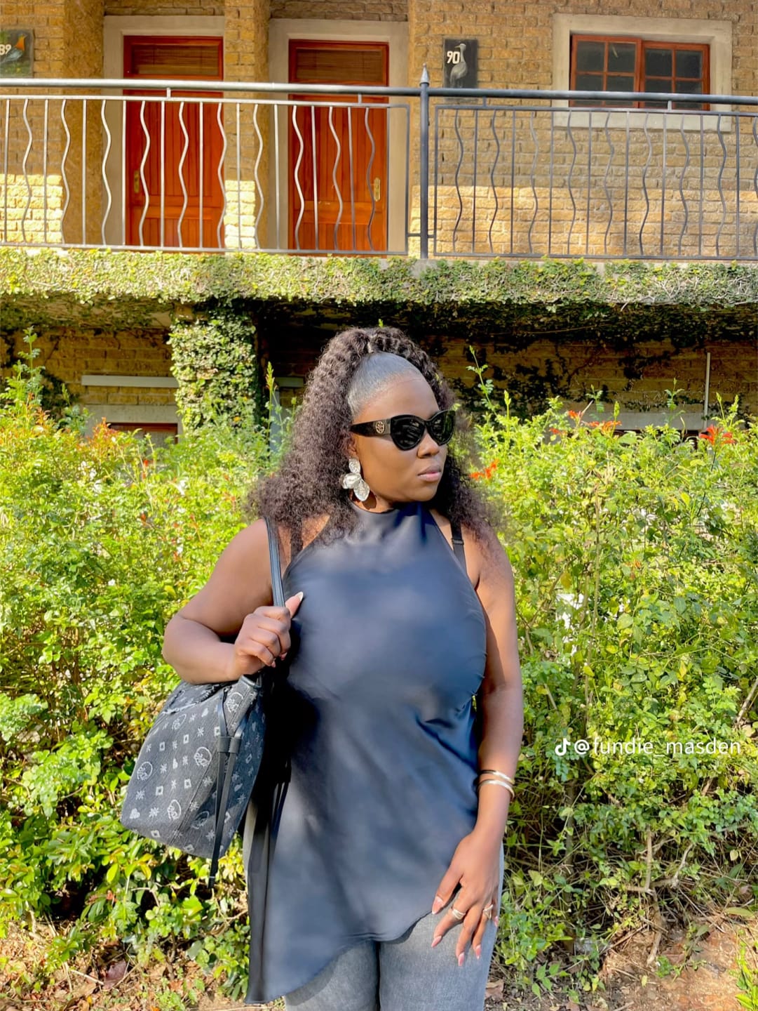 Customer photo review of Midnight Muse Denim Tote