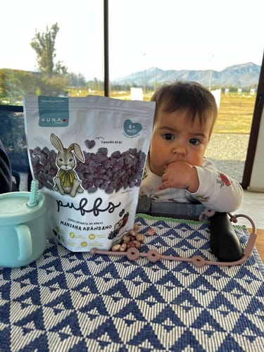 Customer photo review of Puffs Manzana Arándano Familiar