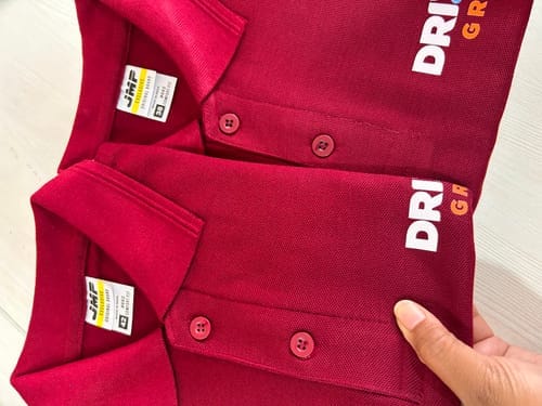 Customer photo review of Customized Polo T-Shirt With Your Company Logo | PrintMine.in