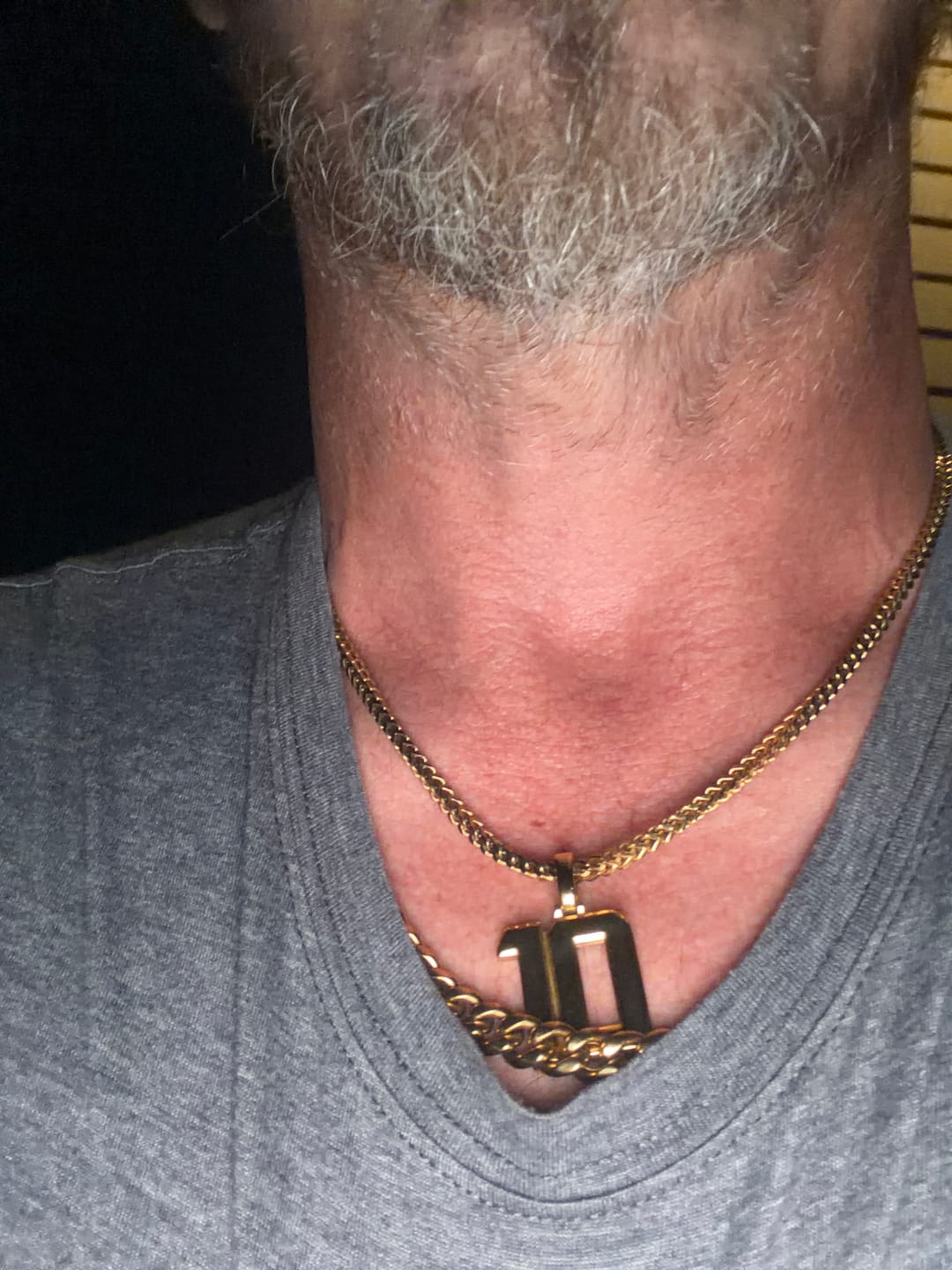 Customer photo review of Signature Jersey Number Pendant 18K Plated Gold