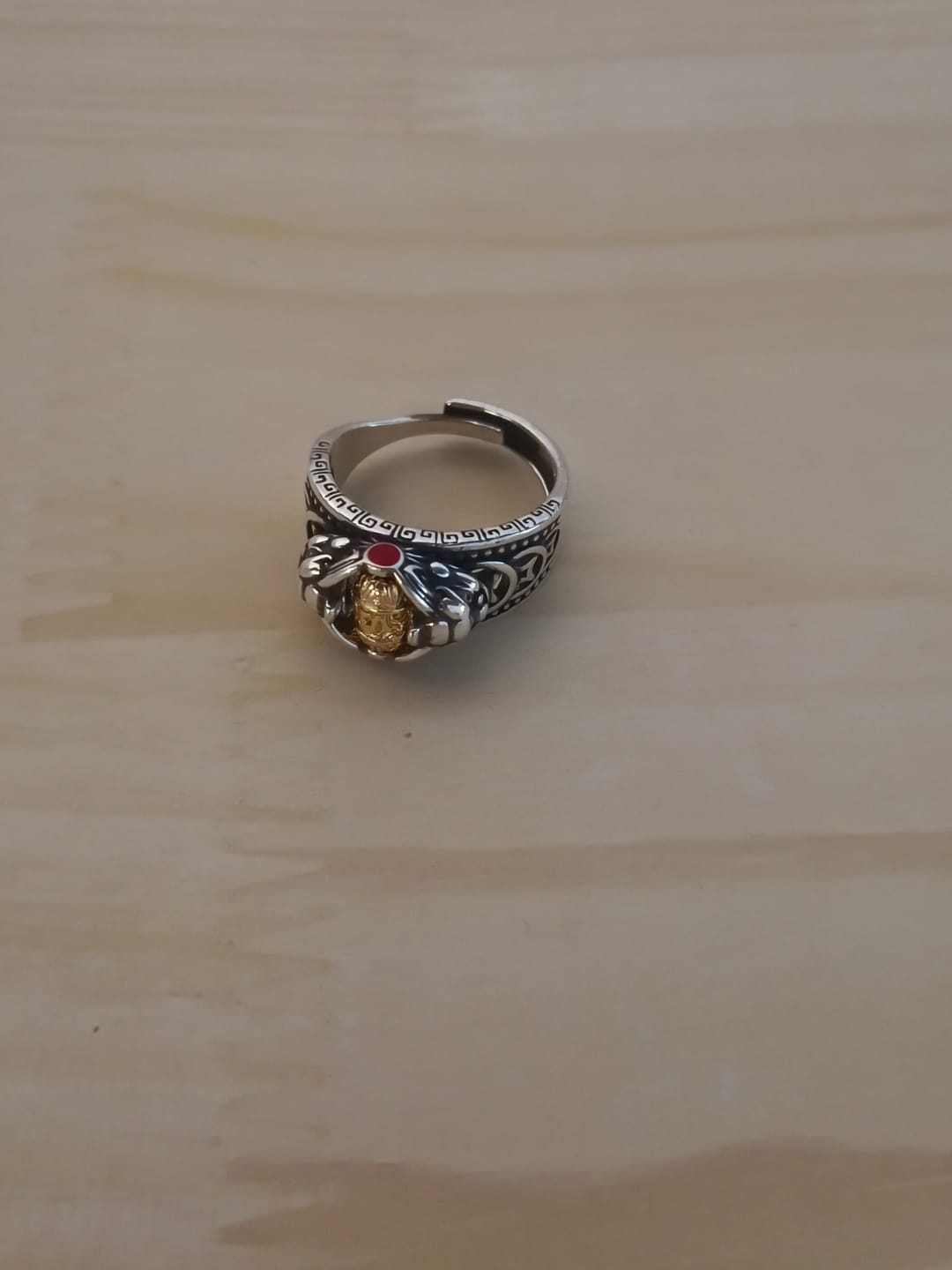 Customer photo review of FuAttract Wealth Protection & Confidence Pixiu Rotating Lucky Ring