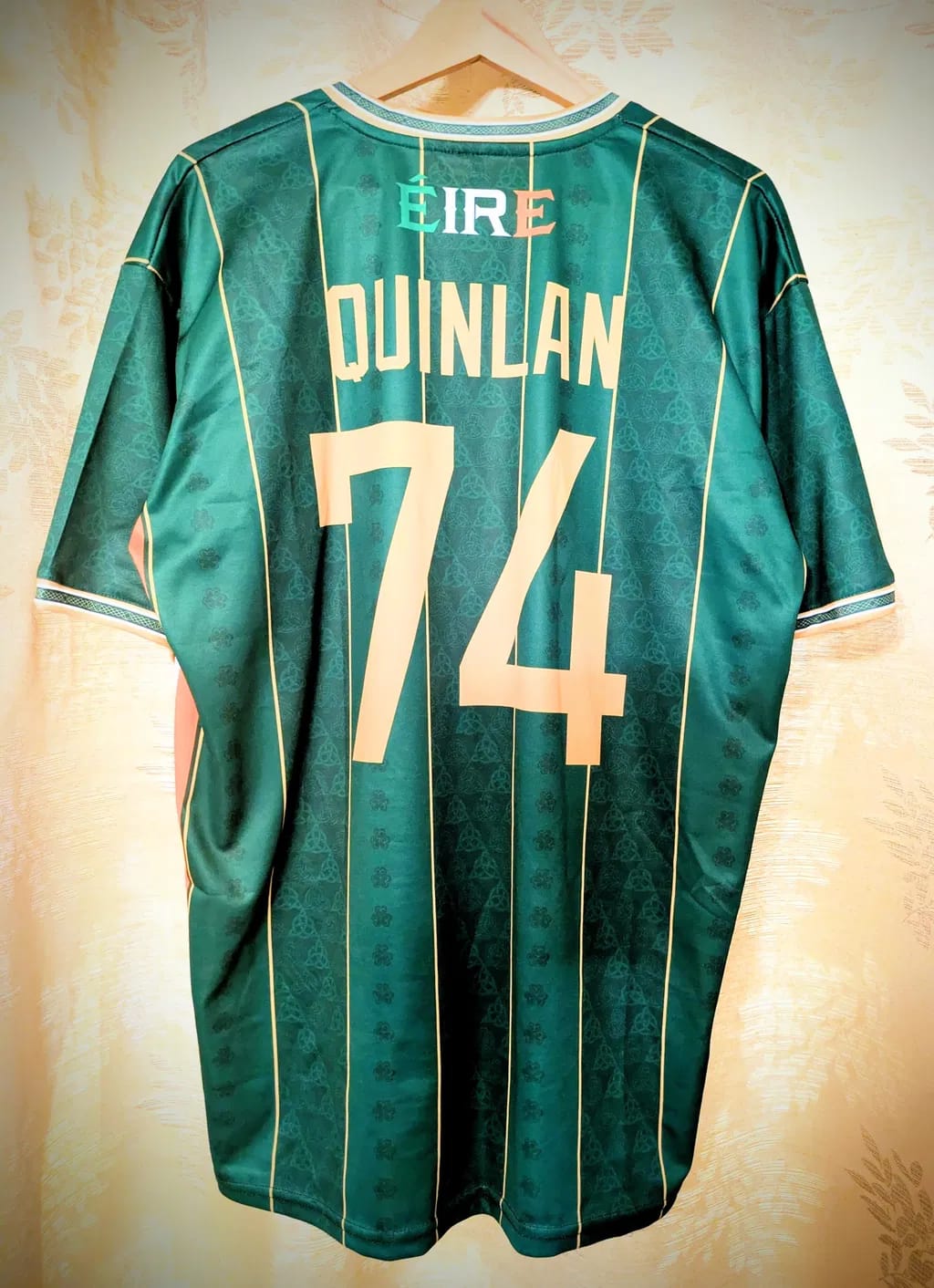 Customer photo review of Ireland Heritage Custom Football Jersey