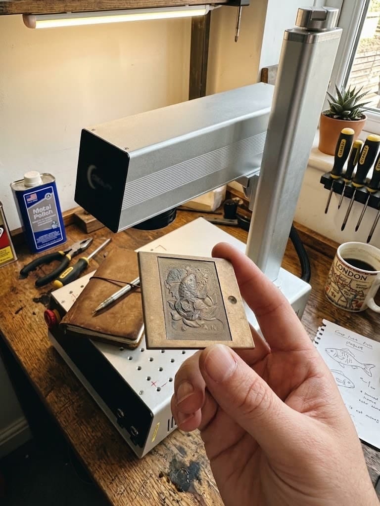 Customer photo review of Carverall Z12 JPT Fiber Laser Engraver for Metal & Plastic
